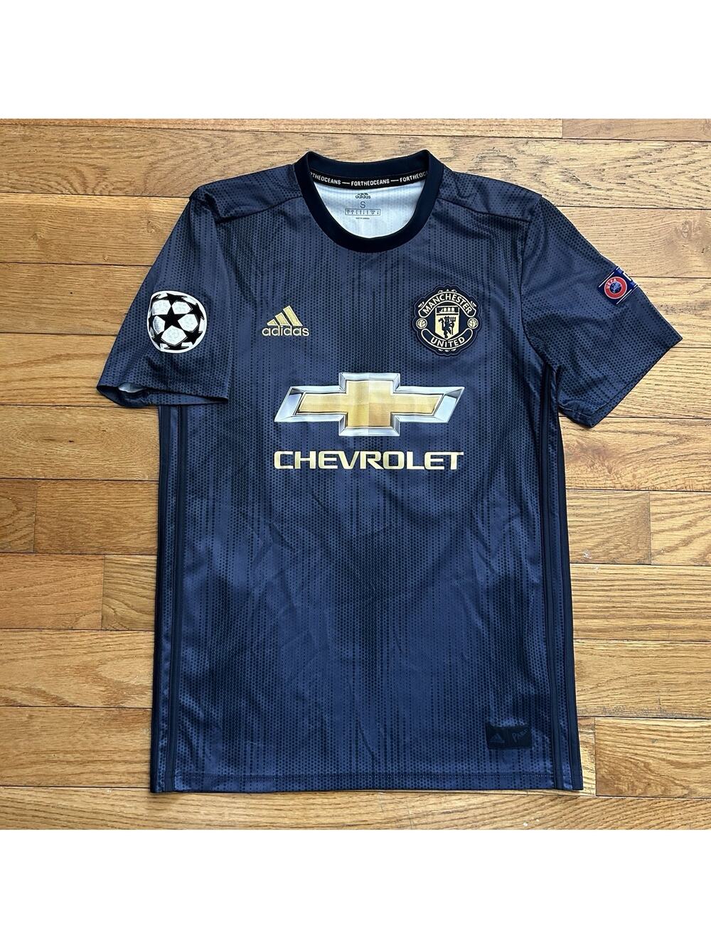 Adidas Manchester United Jesse Lingard 2018-2019 Third Kit Soccer Jersey Small